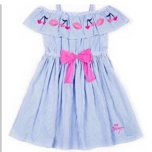 Betsey Johnson Blue and White Striped Dress Size:12